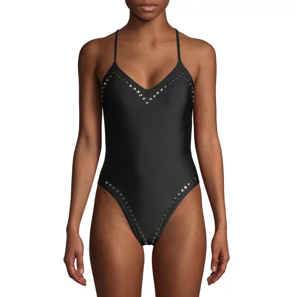 Juicy Couture Women's Nailhead One Piece Swimsuit